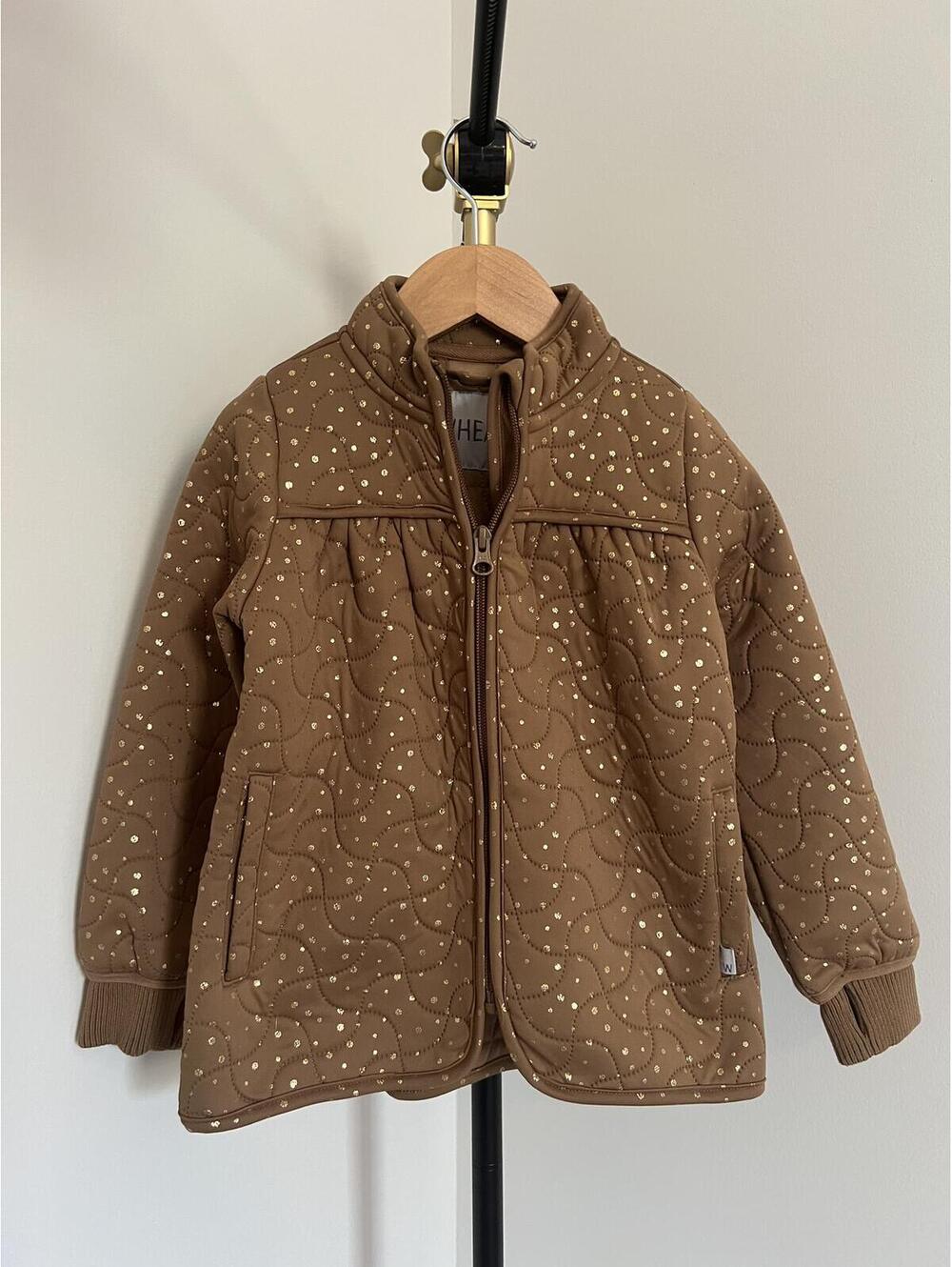 Wheat Thermo Jacket, Tilde, Brown w/ Gold Flecks, Size 4 Year
